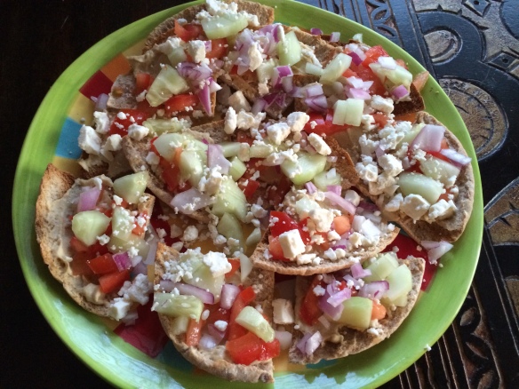 Greek Nachos!!  A amazing variation on a favorite just in time for summer!